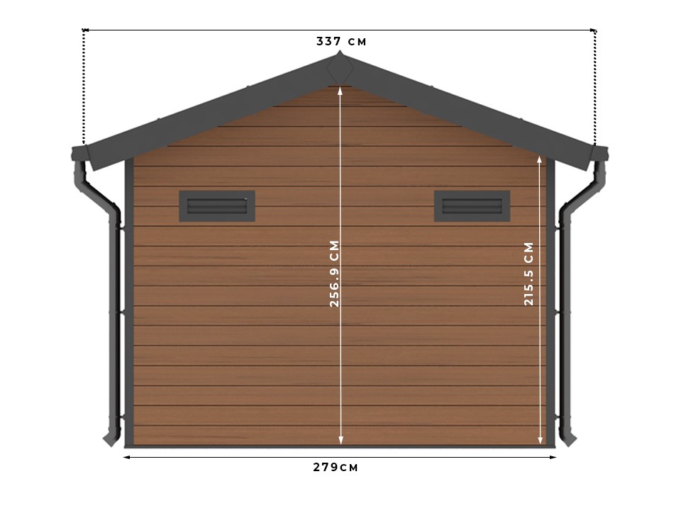 Abri De Jardin Composite Braga 9m² Coloris Brun Garantie 20 Ans 8046