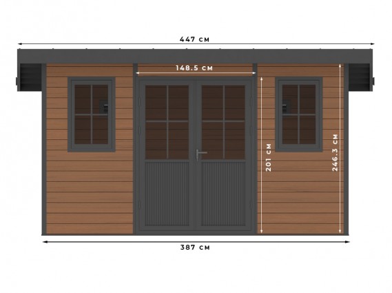 Abri Bois Composite Sintra 15m2 Brun 28 Mm 9109