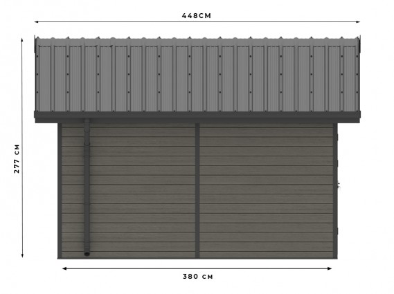 Abri De Jardin Composite Braga 20m2 Gris 28 Mm 7170