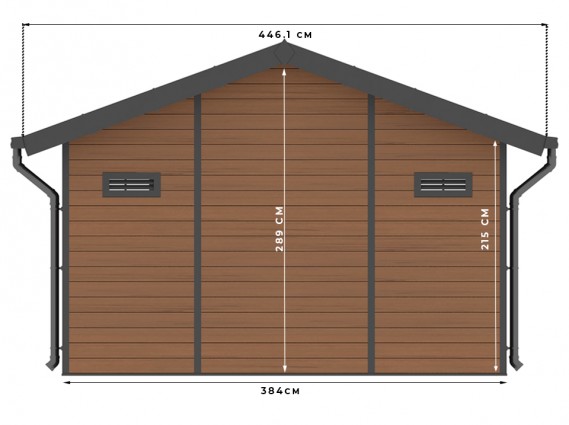 Abri De Jardin Composite Toit Double Pente Braga 16m² 0814