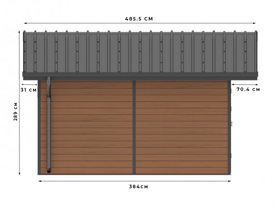 Abri De Jardin Composite Toit Double Pente Braga 16m² 2624