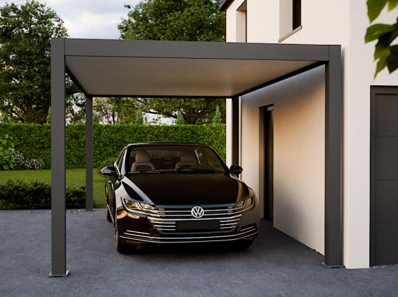 carport en aluminium pour une voiture