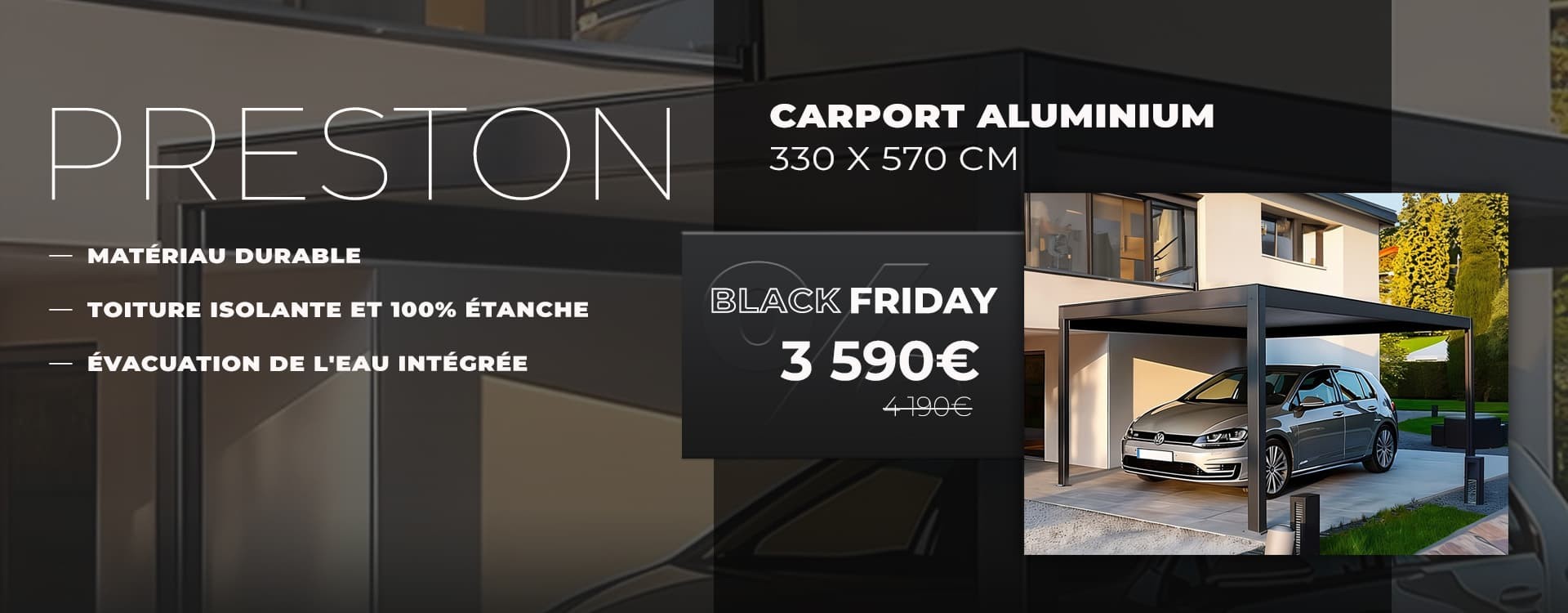 black friday carport alu